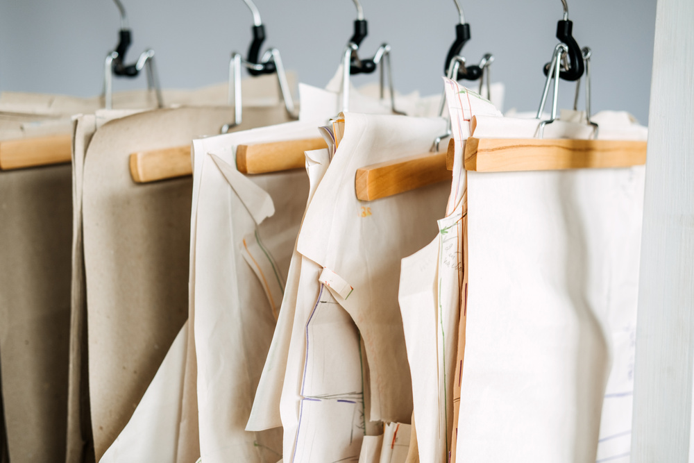 Sewing Patterns on Hangers 